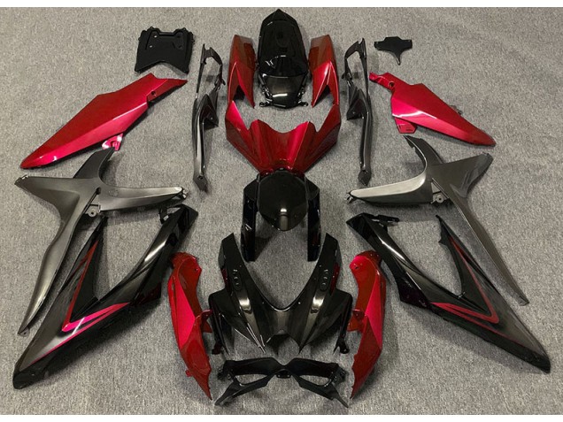 2008-2010 Rojo Brillante & Verde R GSXR 600-750 Carenado
