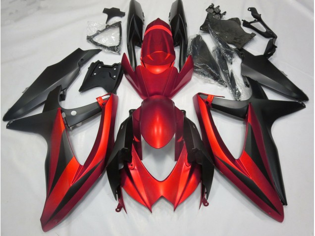 2008-2010 Rojo Mate Sin R GSXR 600-750 Carenado