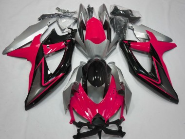 2008-2010 Rojo & Plata GSXR 600-750 Carenado