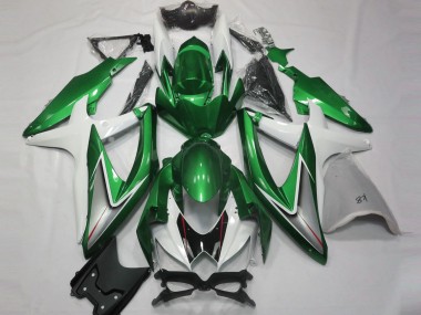 2008-2010 Verde Brillante & Blanco GSXR 600-750 Carenado