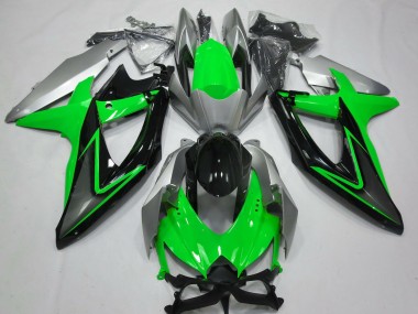 2008-2010 Verde & Plata GSXR 600-750 Carenado