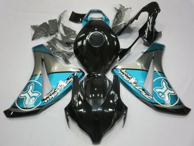 2008-2011 Azul Claro Sobre Negro Personalizado CBR1000RR Carenado