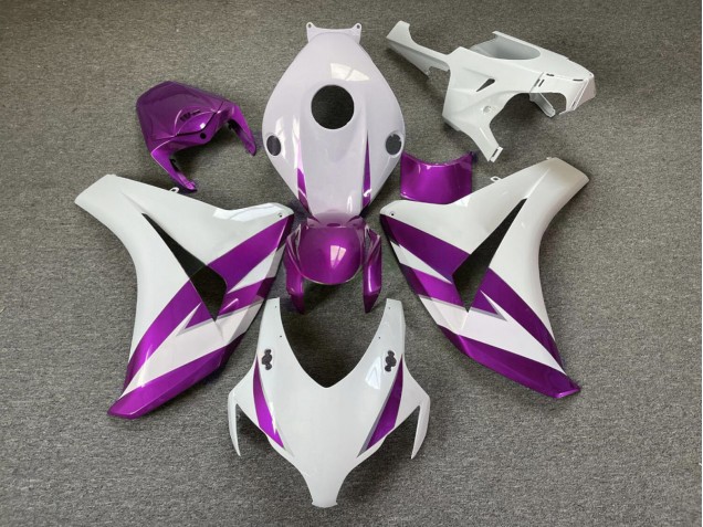 2008-2011 Borde Blanco Brillante & Morado CBR1000RR Carenado
