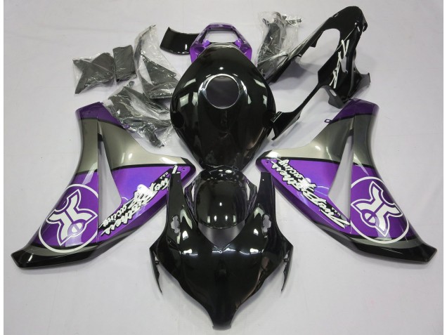2008-2011 Púrpura Sobre Negro Personalizado CBR1000RR Carenado