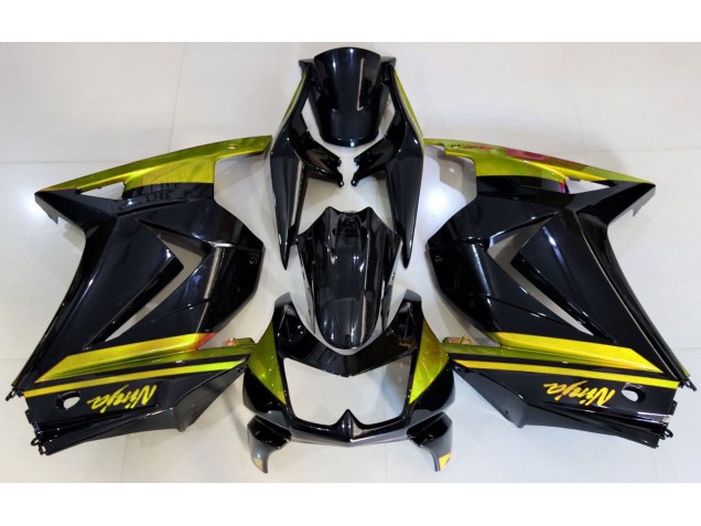 2008-2012 Negro Brillante & Amarillo Ninja 250 Carenado
