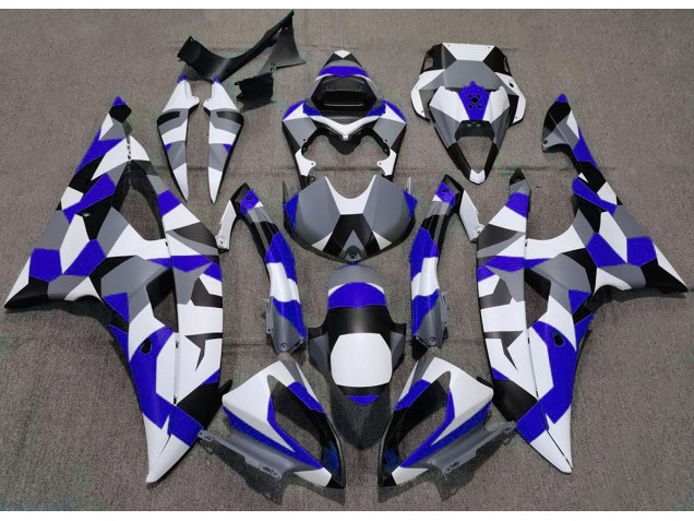 2008-2016 Azul Camuflaje Liso R6 Carenado