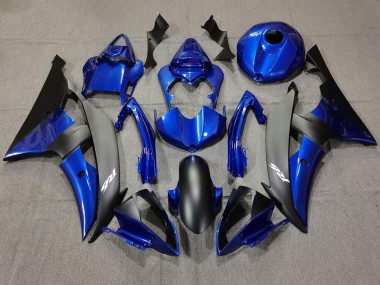2008-2016 Azul Oscuro & Negro Mate R6 Carenado