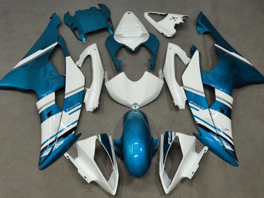 2008-2016 Estilo Blanco Brillante & Azul Claro OEM R6 Carenado