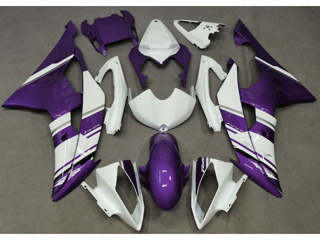 2008-2016 Estilo Blanco Brillante & Morado OEM R6 Carenado