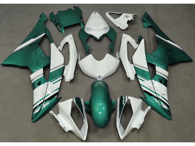 2008-2016 Estilo Blanco Brillante & Verde Espuma De Mar OEM R6 Carenado