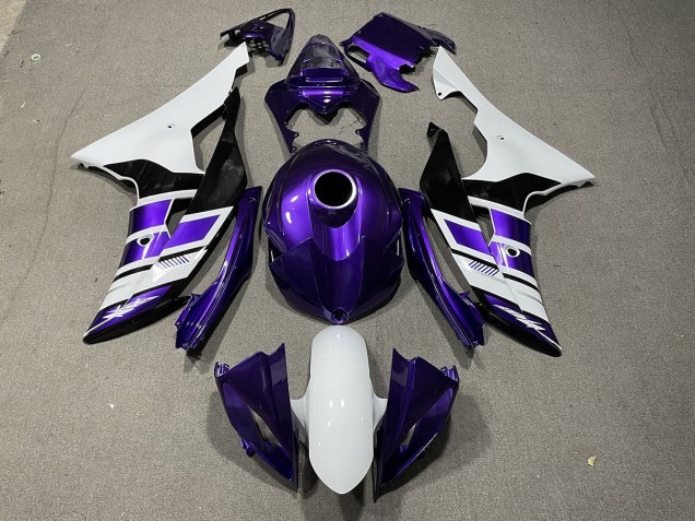2008-2016 Estilo Morado Blanco & Negro OEM R6 Carenado
