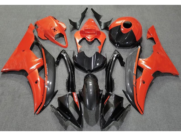 2008-2016 Naranja Brillante & Fibra De Carbono R6 Carenado