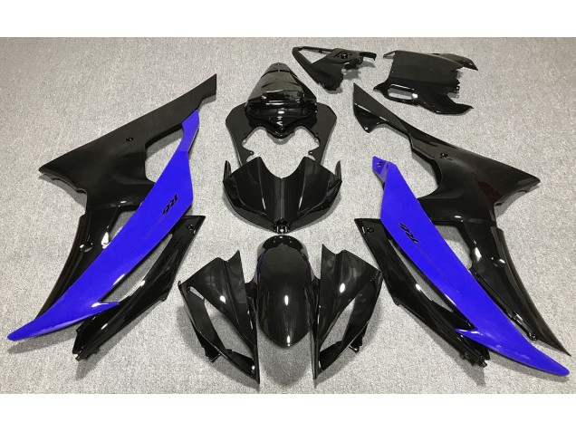 2008-2016 Negro Brillante & Azul R6 Carenado