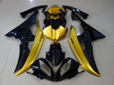 2008-2016 Negro Brillante & Dorado R6 Carenado