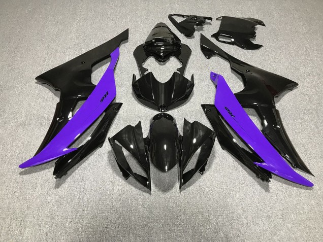 2008-2016 Negro Brillante & Morado R6 Carenado