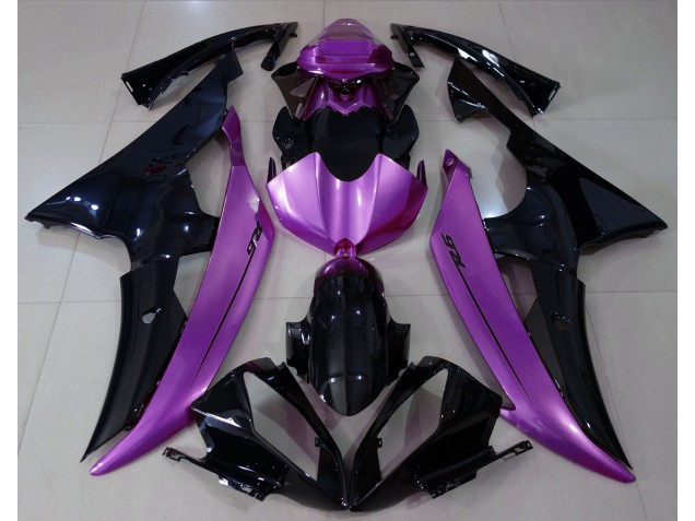 2008-2016 Negro Brillante & Morado Rosa R6 Carenado