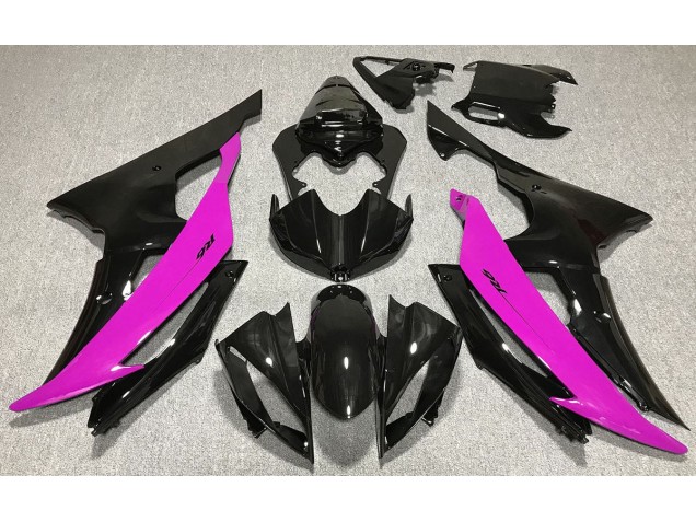 2008-2016 Negro Brillante & Rosa R6 Carenado