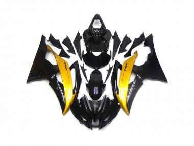 2008-2016 Negro & Dorado Brillante R6 Carenado