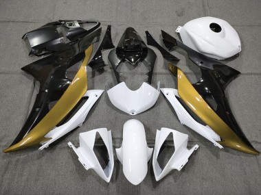 2008-2016 Oro Personalizado En Blanco & Negro R6 Carenado