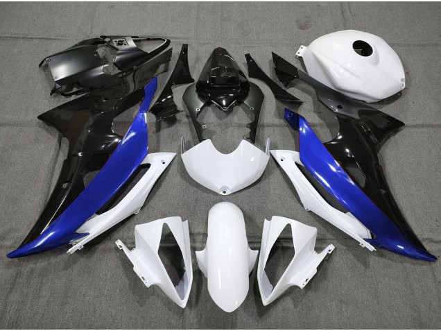 2008-2016 Personalizado Azul Blanco & Negro R6 Carenado