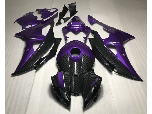 2008-2016 Púrpura Con Estilo Fibra De Carbono R6 Carenado