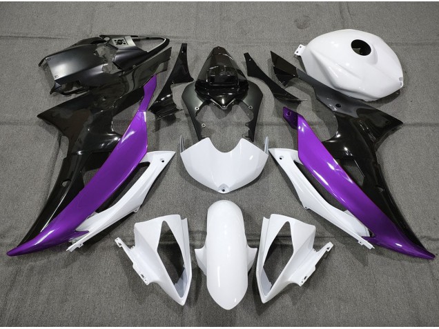 2008-2016 Púrpura Personalizado En Blanco & Negro R6 Carenado
