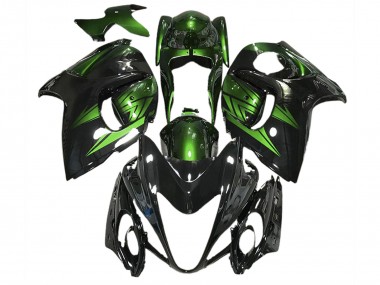 2008-2020 Negro Brillante & Verde Intenso GSXR 1300 Carenado