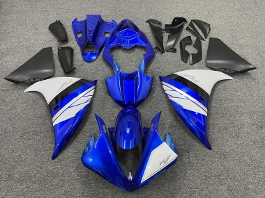 2009-2011 Blanco & Azul Brillante Con Base Negra R1 Carenado