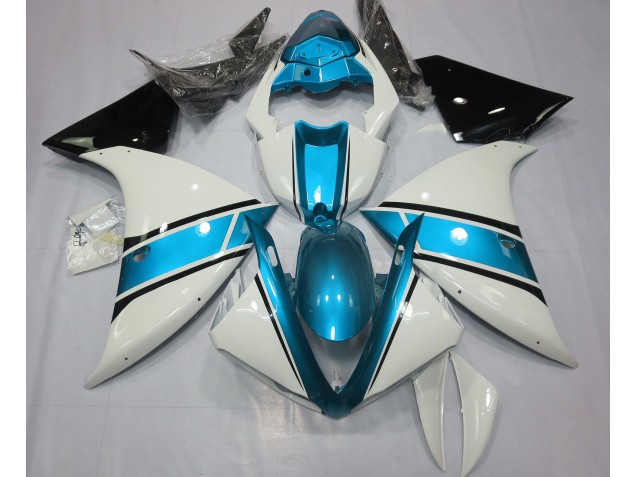 2009-2011 Blanco Brillante & Azul Claro R1 Carenado
