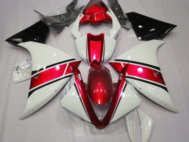 2009-2011 Blanco Brillante & Rojo Metalizado R1 Carenado