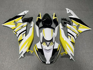 2009-2012 Amarillo Blanco & Negro Zag ZX6R Carenado