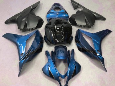 2009-2012 Azul Claro Con Negro CBR600RR Carenado