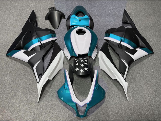 2009-2012 Estrella Negra Mate & Azul Claro CBR600RR Carenado
