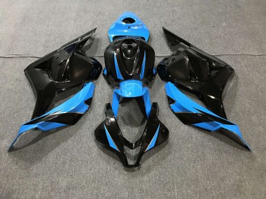 2009-2012 Negro Brillante & Azul Cielo CBR600RR Carenado