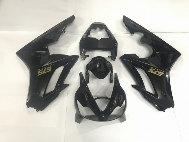 2009-2012 Negro Brillante & Dorado Daytona 675 Carenado