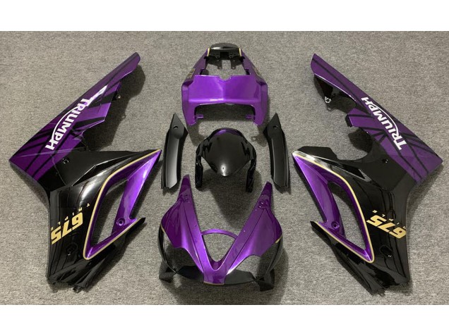 2009-2012 Púrpura Brillante & Negro Daytona 675 Carenado