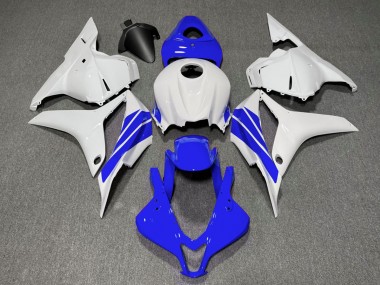 2009-2012 Raya Lateral Azul Oscuro & Blanca CBR600RR Carenado