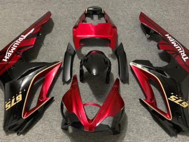 2009-2012 Rojo Brillante & Negro Daytona 675 Carenado