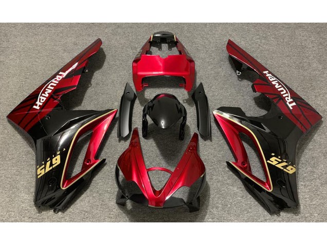 2009-2012 Rojo Brillante & Negro Daytona 675 Carenado