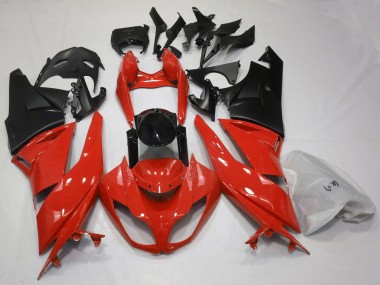 2009-2012 Rojo Brillante & Negro ZX6R Carenado