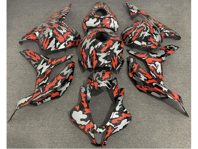 2009-2012 Rojo Gris Camuflaje CBR600RR Carenado