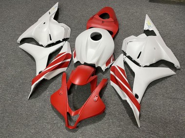 2009-2012 Rojo Mate / Blanco CBR600RR Carenado