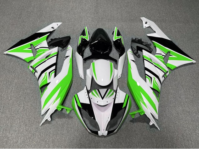 2009-2012 Verde Blanco & Negro Zag ZX6R Carenado