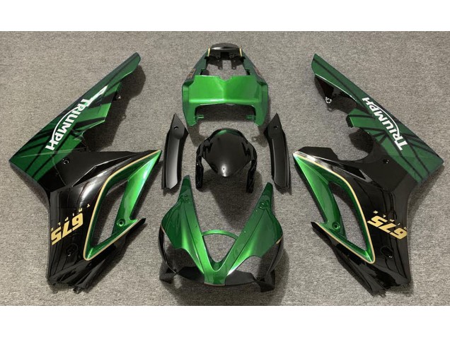 2009-2012 Verde Brillante & Negro Daytona 675 Carenado