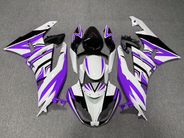 2009-2012 Zag Morado Blanco & Negro ZX6R Carenado