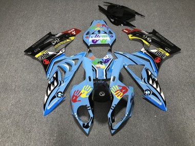 2009-2014 Alienígena Azul & Blanco S1000RR Carenado