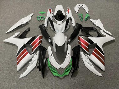 2009-2016 Blanco Brillante Rojo Negro & Verde GSXR 1000 Carenado