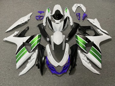 2009-2016 Blanco Brillante Verde Negro & Morado GSXR 1000 Carenado