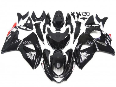 2009-2016 Estilo Sólido Negro Brillante & Rojo GSXR 1000 Carenado