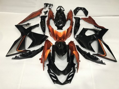 2009-2016 Negro Brillante & Naranja Brillante GSXR 1000 Carenado